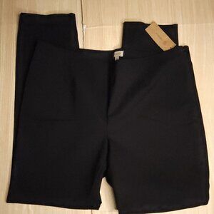 Cremieux Womens New Black Flat Front Side Zip Pants 14